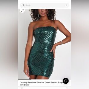 Lulu’s Emerald Green Staples Mini Dress